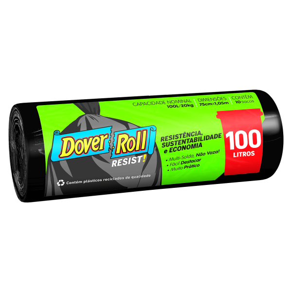 Saco de Lixo Dover Roll Resistente  C10 100l  1un