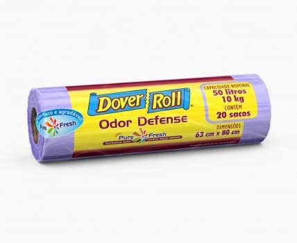 Encontraproduto.com.br - Saco para Lixo Dover Roll Odor Defense  50 L com 20 Unidades
