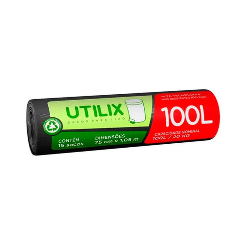 Encontraproduto.com.br - Saco Lixo Utilix RL 100L Com 15