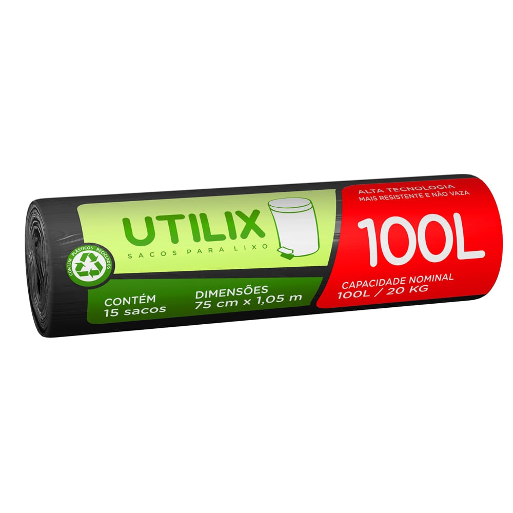 Encontraproduto.com.br - Saco Lixo Utilix RL 100L Com 15