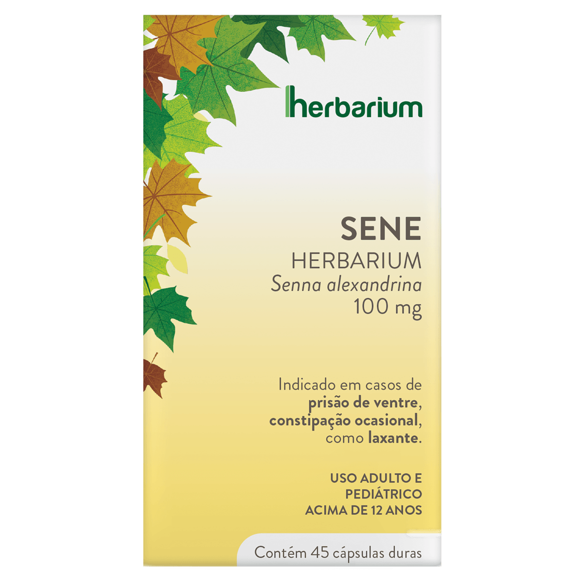 Encontraproduto.com.br - Sene Herbarium 100mg Com 45 Capsulas