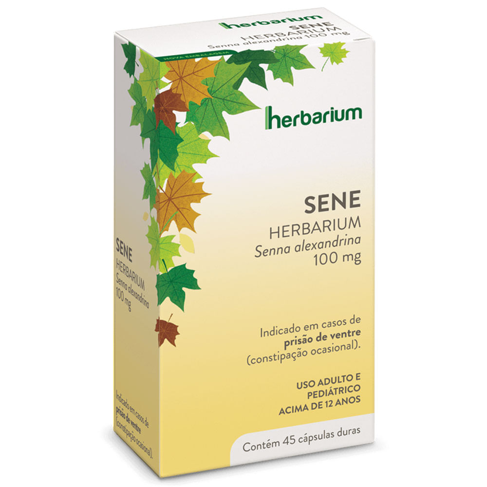 Encontraproduto.com.br - Sene Herbarium 100mg Com 45 Capsulas