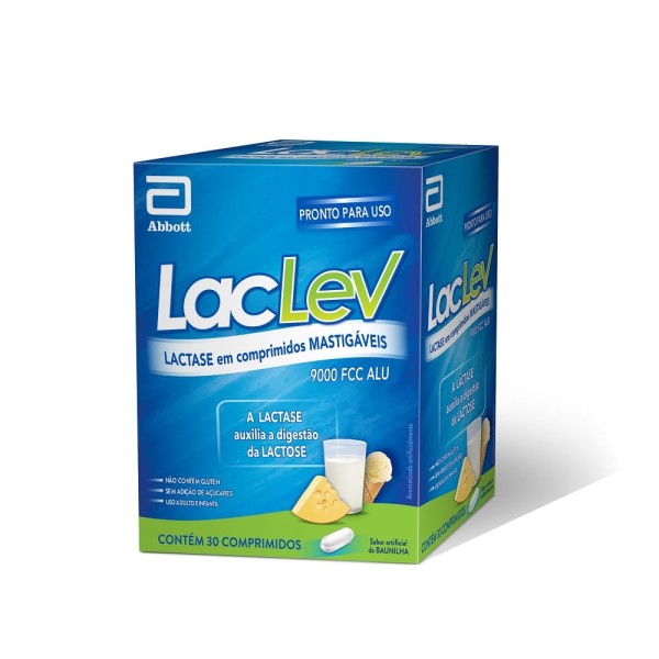 Encontraproduto.com.br - Lactase LacLev 9000 | Com 30 Comprimidos