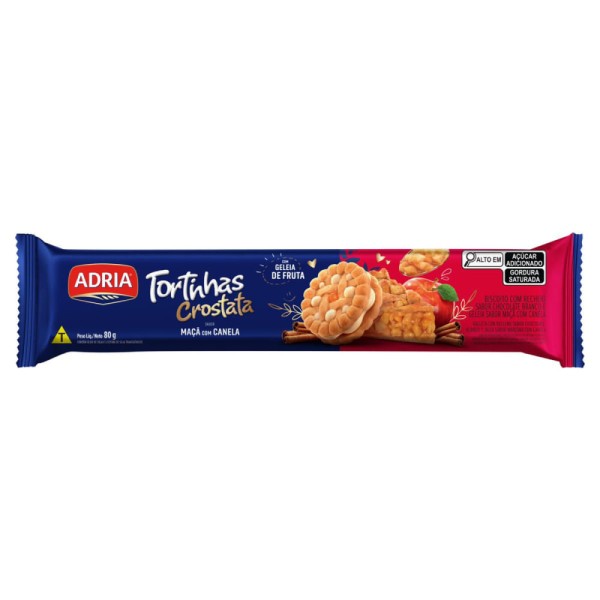 Encontraproduto.com.br - Biscoito Tortinhas Crostata Maçã com Canela 80g - Adria