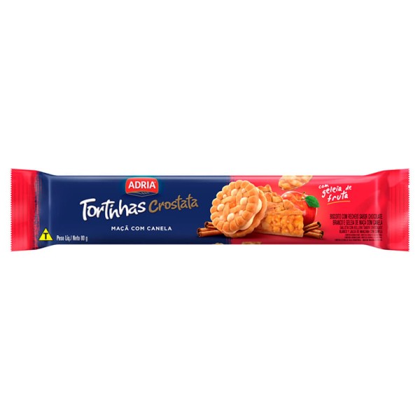 Encontraproduto.com.br - Biscoito Tortinhas Crostata Maçã com Canela 80g - Adria