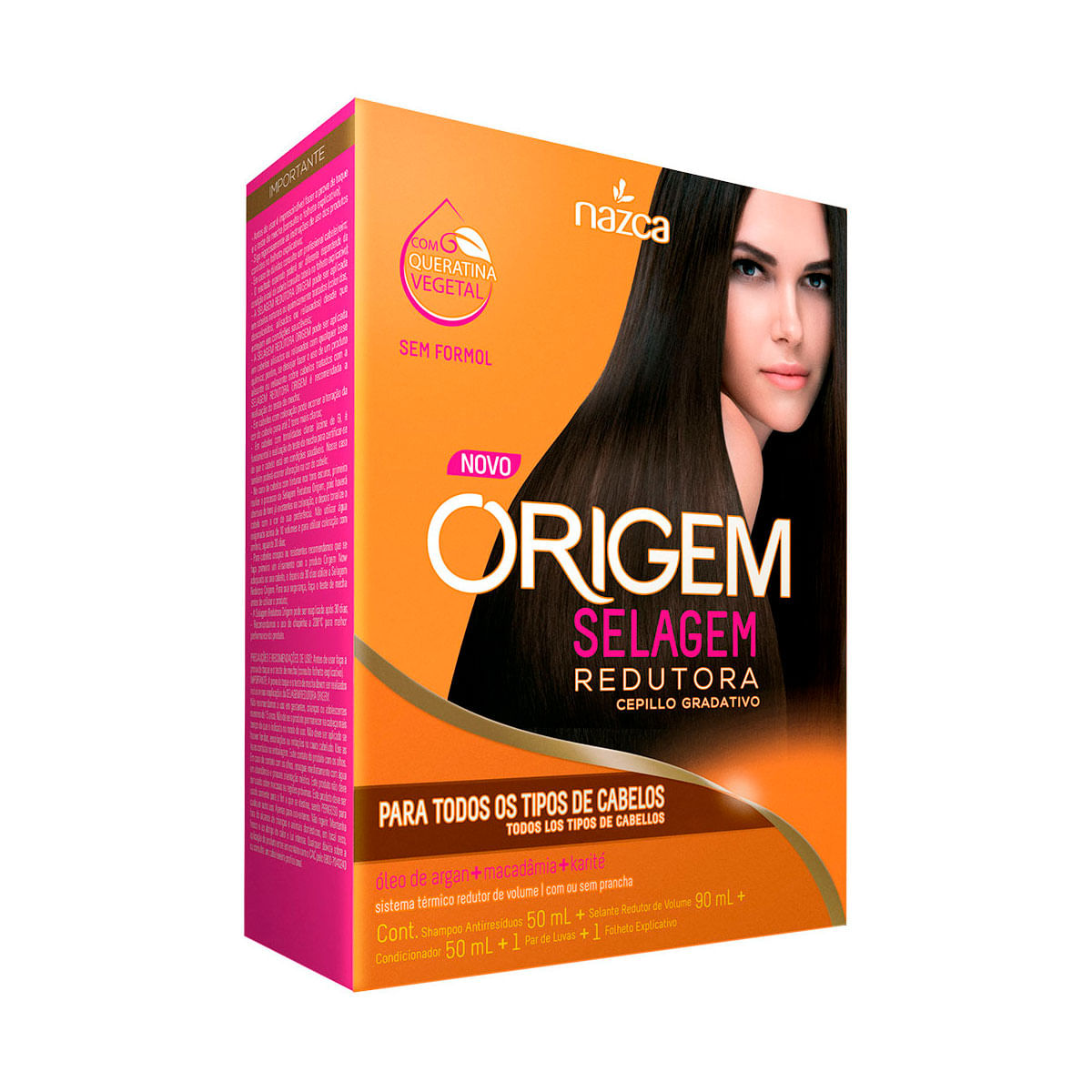 Encontraproduto.com.br - Kit Selagem Redutora Nazca Origem Todos Os Tipos De Cabelos