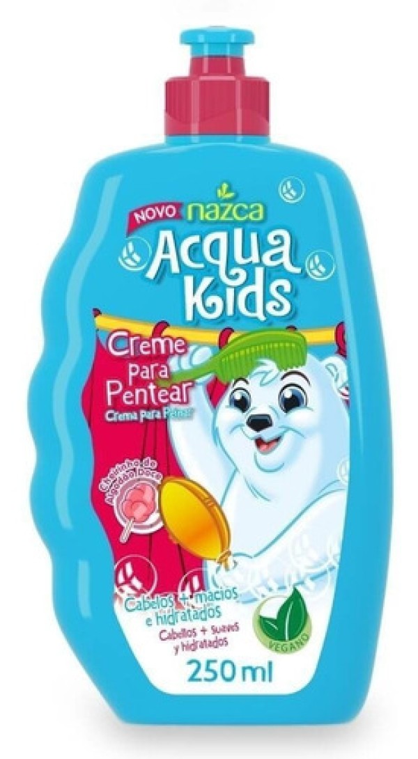 Creme Para Pentear Nazca Acqua Kids Vegano Algodão Doce 250ml