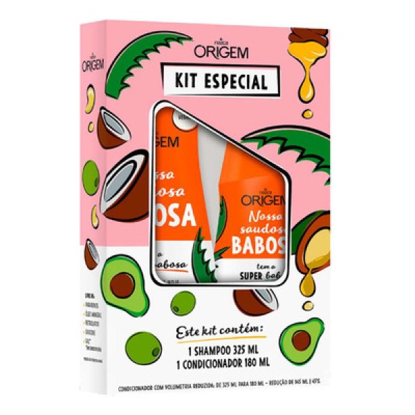 Kit Nazca Origem Babosa (Shampoo 325 ml + condicionador 180 ml)