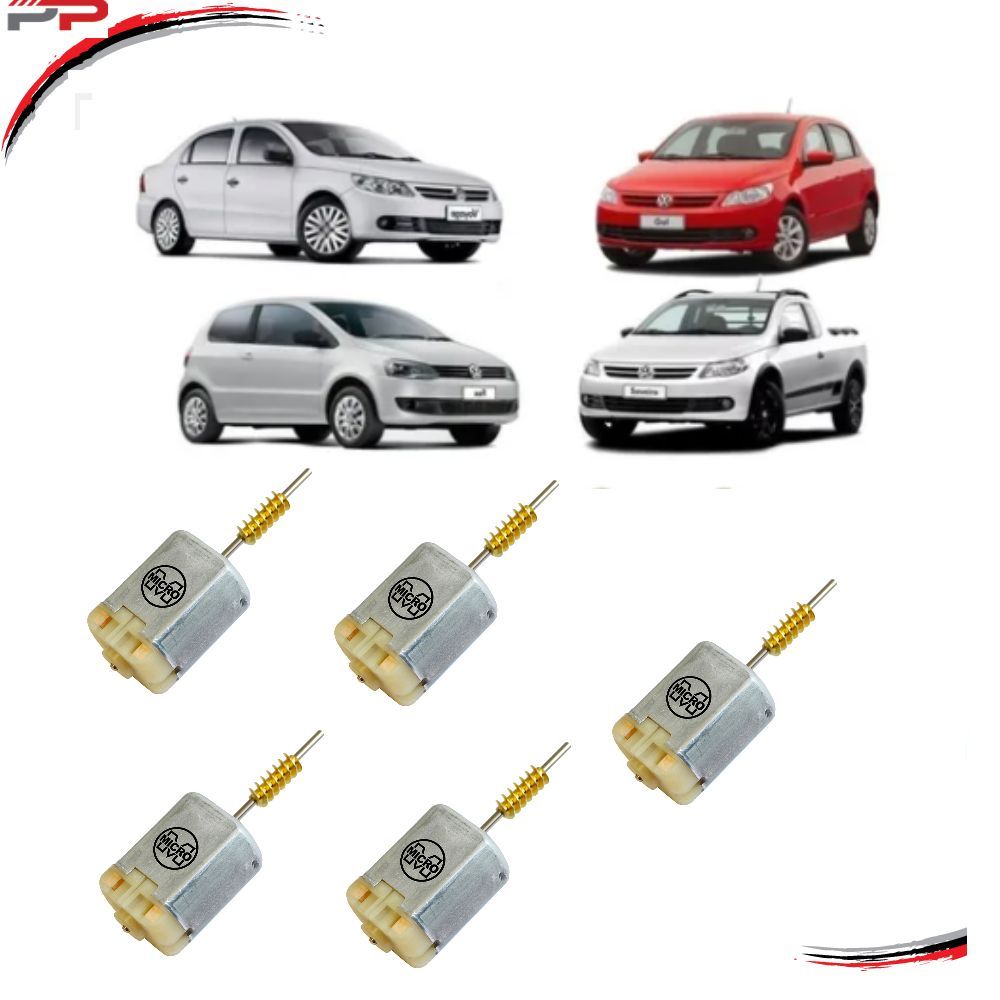 Encontraproduto.com.br - Kit 5 Motor Fechaduras Fox Ap 09 Gol-voyage-saveiro Após 08 - Un - 5