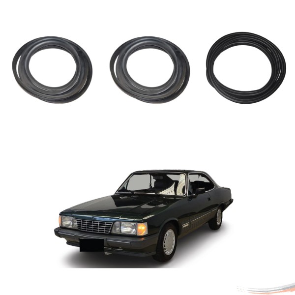 Encontraproduto.com.br - Kit Par Borrachas Porta E Porta-mala Opala Até 92 2 Portas - Un / 3