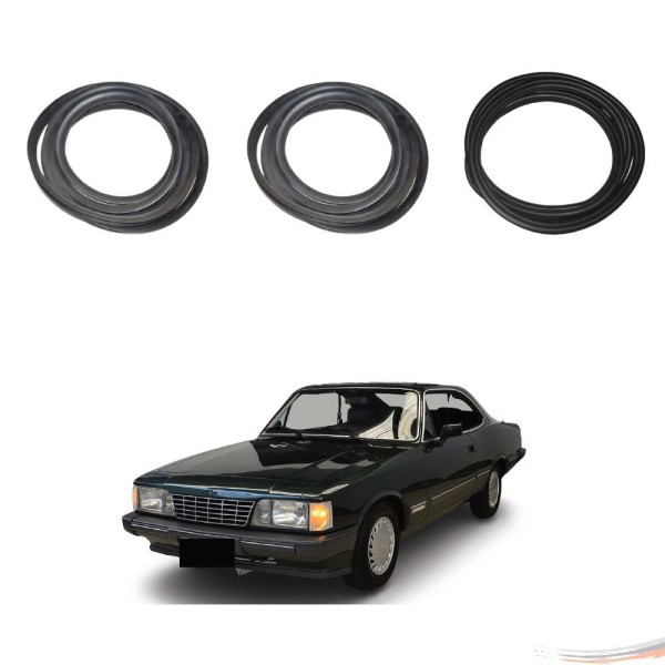 Encontraproduto.com.br - Kit Par Borrachas Porta E Porta-mala Opala Até 92 2 Portas - Un / 3