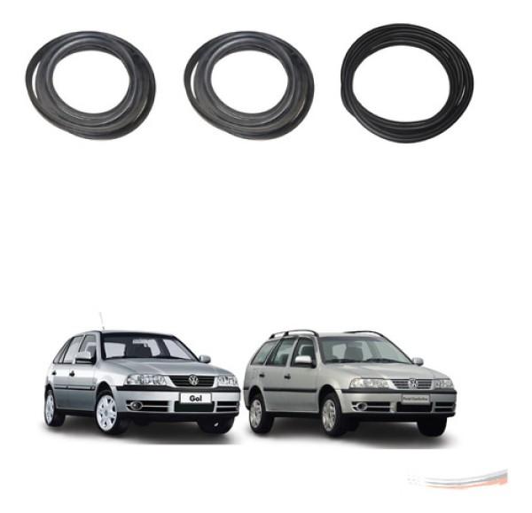 Encontraproduto.com.br - Kit Par Borrachas Porta E Porta Mala Gol Parati G2 G3 G4 - Un / 3