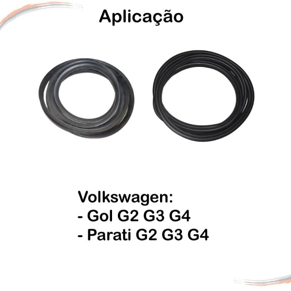 Encontraproduto.com.br - Kit Par Borrachas Porta E Porta Mala Gol Parati G2 G3 G4 - Un / 3