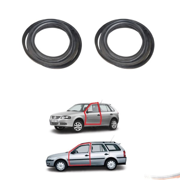 Encontraproduto.com.br - Par De Borrachas Premium De Porta Gol Parati G2 G3 G4 - Un / 2