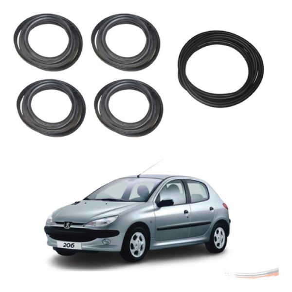 Encontraproduto.com.br - Kit Borrachas Porta E Porta Mala Peugeot 206 207 4pts - Un / 5