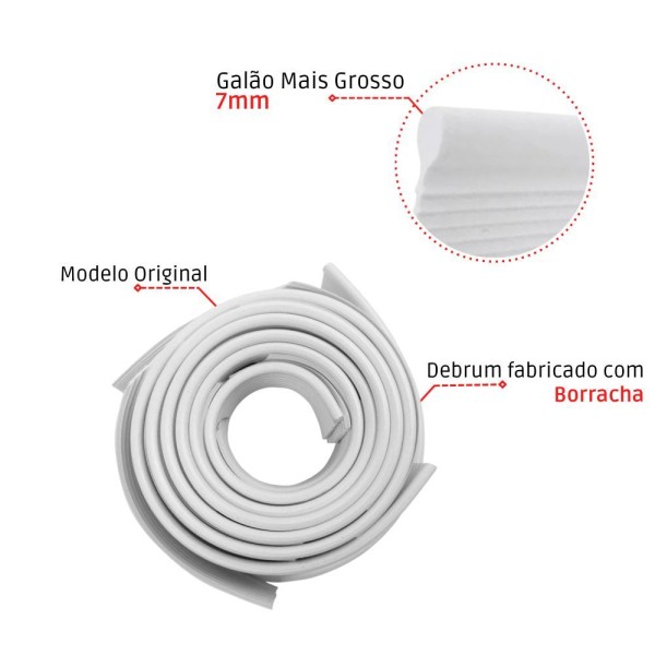 Encontraproduto.com.br - Par Galão Debrum Do Paralama Tras Fusca 59 A 96 Branco - Un - 2