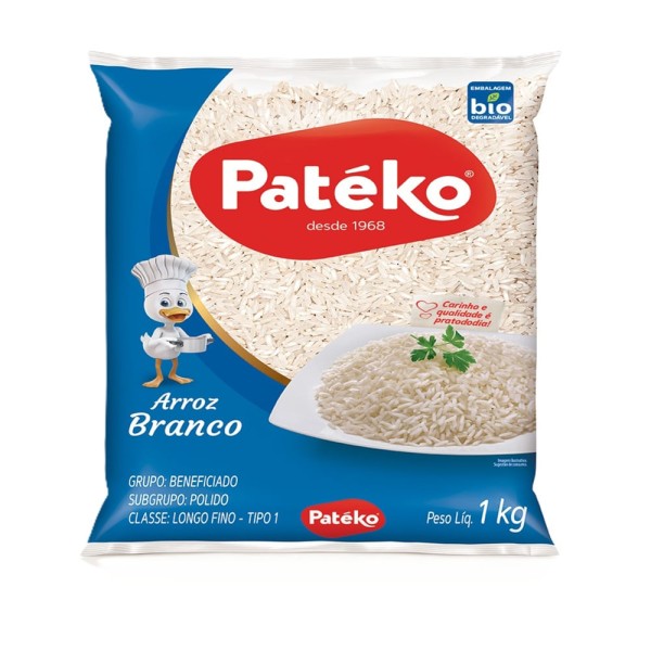 Encontraproduto.com.br - Arroz Branco Pateko 1Kg tp1