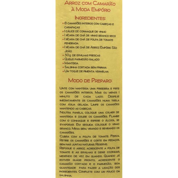 Encontraproduto.com.br - Arroz Empório São João Agulhinha Tipo 1 Pacote com 5kg