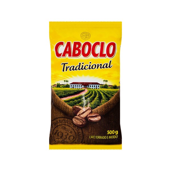 Encontraproduto.com.br - Café Torrado e Moído Tradicional Caboclo Pacote 500g