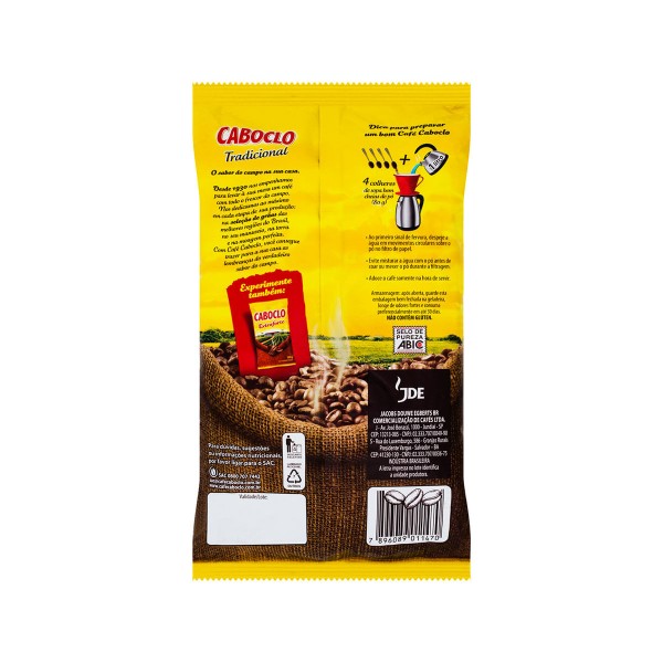 Encontraproduto.com.br - Café Torrado e Moído Tradicional Caboclo Pacote 500g
