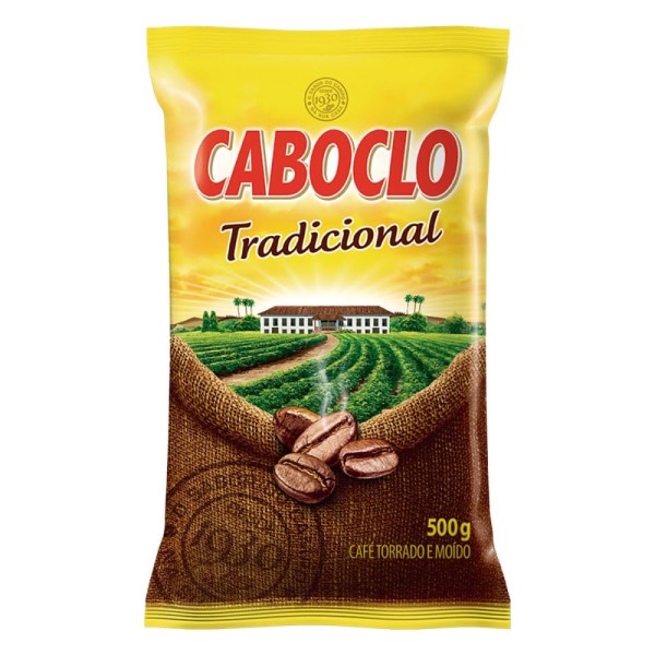 Encontraproduto.com.br - Café Torrado e Moído Tradicional Caboclo Pacote 500g