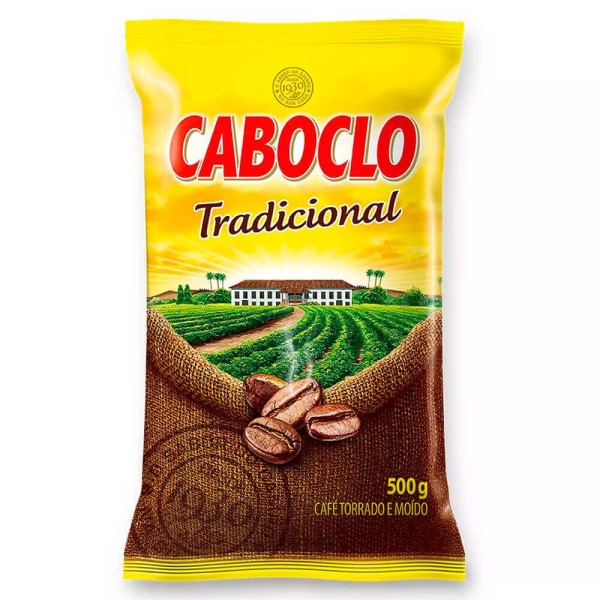 Encontraproduto.com.br - Café Torrado e Moído Tradicional Caboclo Pacote 500g