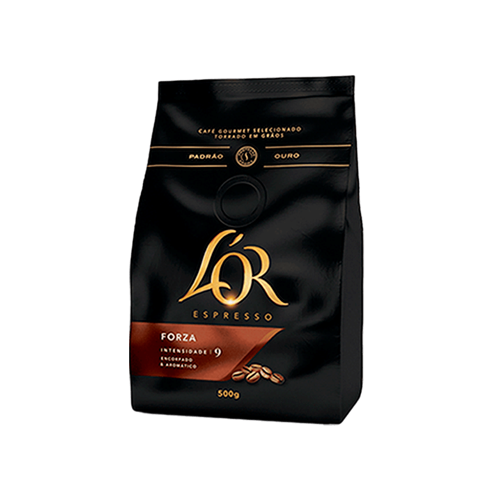 Café Torrado em Grãos Espresso Forza L´or Gourmet Pacote 500g