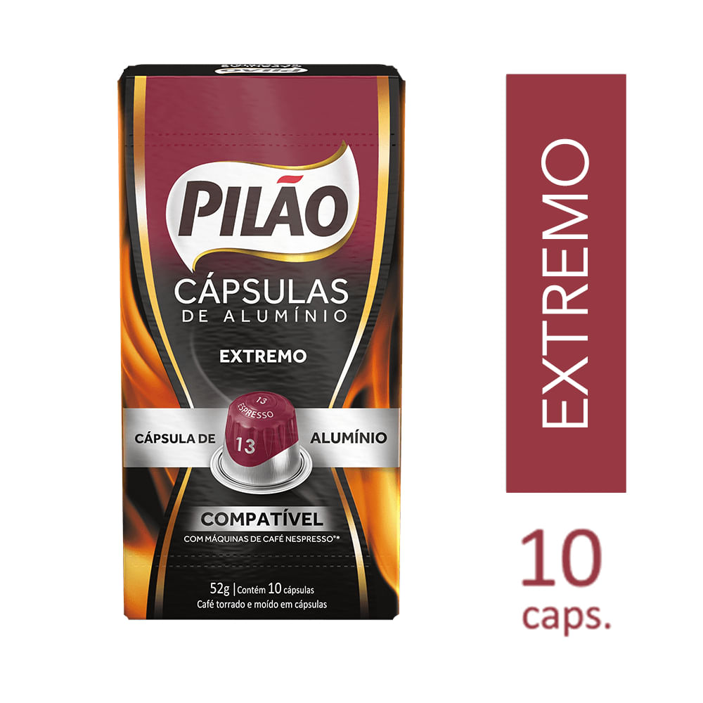 Cápsula De Café Pilão 13 Torrado E Moído Espresso 52g