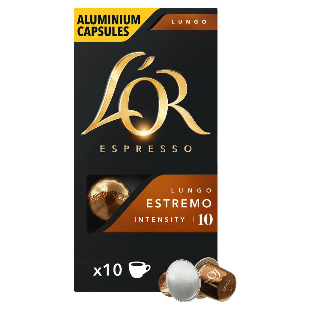 Encontraproduto.com.br - Café em Cápsulas LOR Lungo Estremo Caixeta com 52g