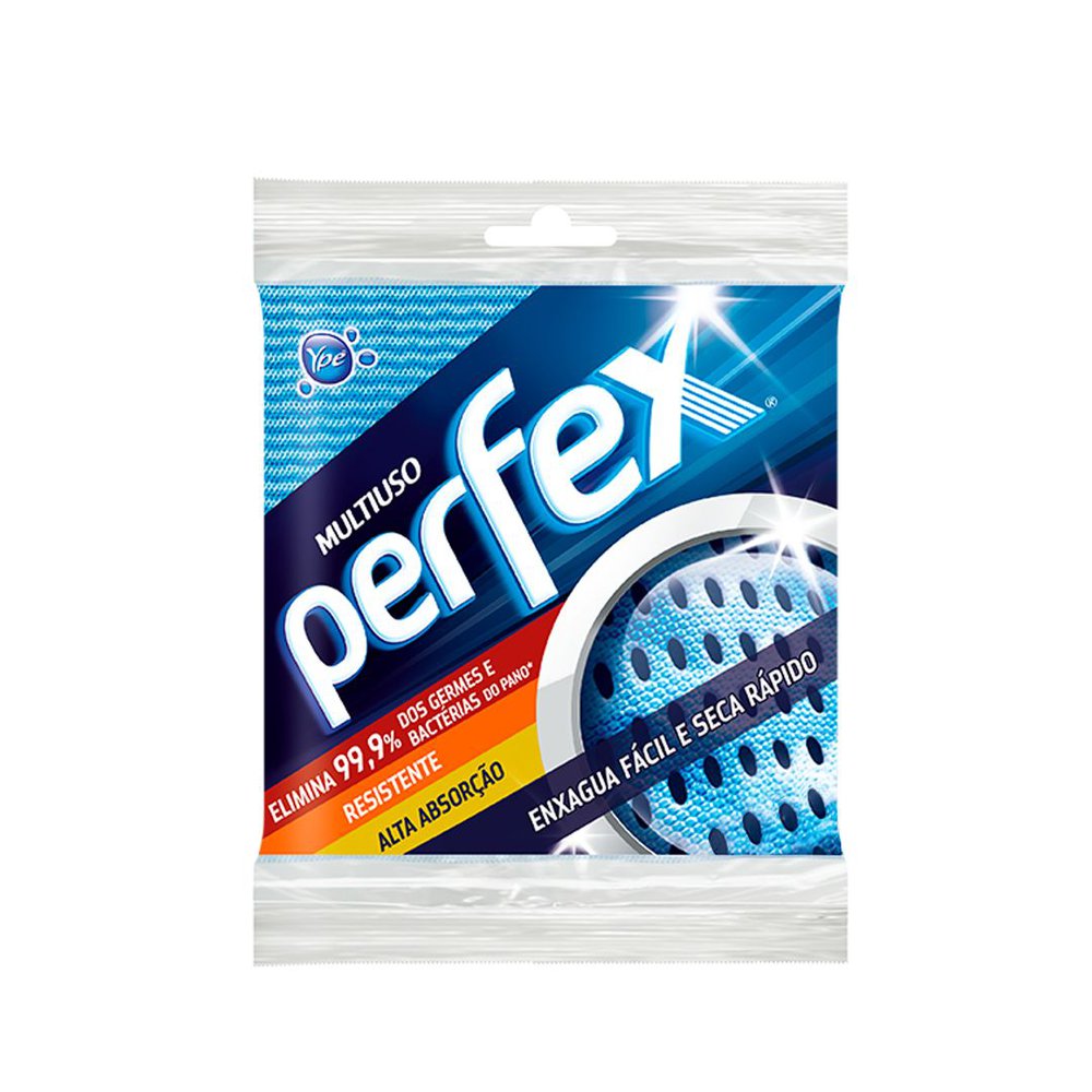 Encontraproduto.com.br - Pano para Limpeza Perfex Azul Pacote com 5 unidades