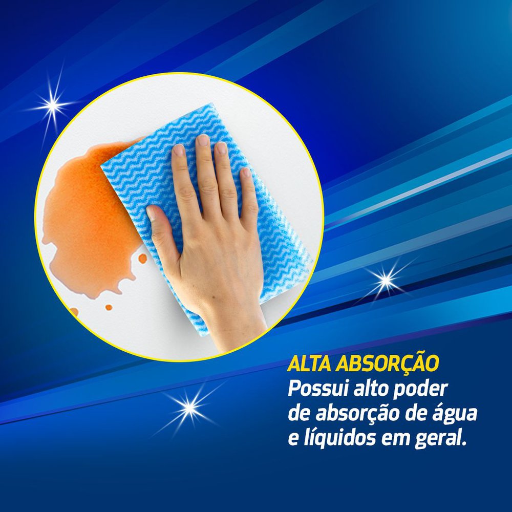 Encontraproduto.com.br - Pano para Limpeza Perfex Azul Pacote com 5 unidades