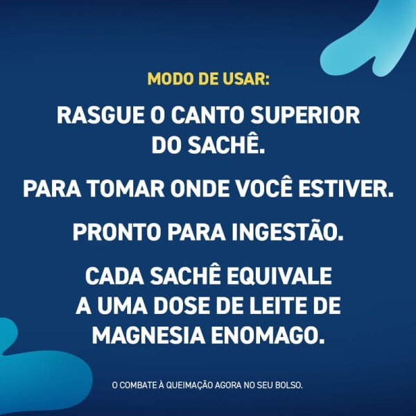 Encontraproduto.com.br - Leite de Magnésia Eno Magno Sabor Tradicional Suspensão Oral Sachê Individual 10ml