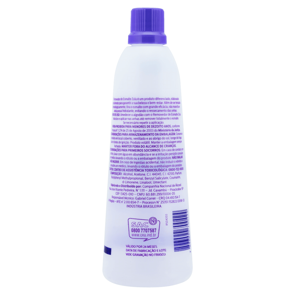 Encontraproduto.com.br - Removedor de Esmaltes Zulu Seduction à Base De Acetona 200ml