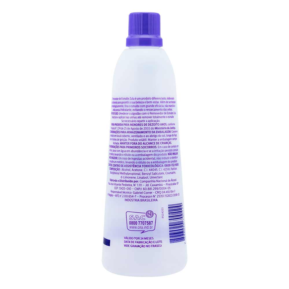 Encontraproduto.com.br - Removedor de Esmaltes Zulu Seduction à Base De Acetona 200ml
