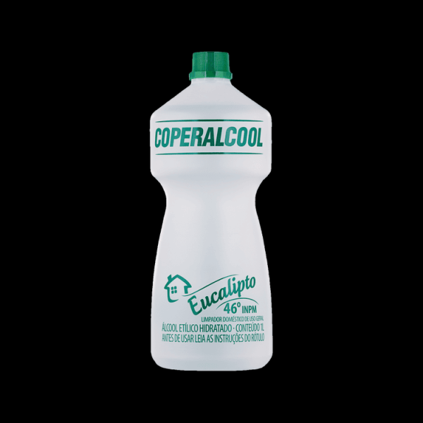 Encontraproduto.com.br - Desinfetante Álcool Líquido Coperalcool Eucalipto 46°INPM Frasco com 1L