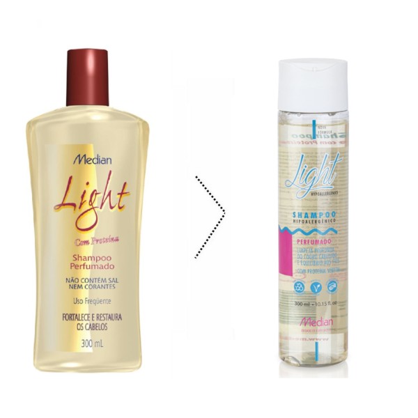 Encontraproduto.com.br - Shampoo Median Light Perfumado Com Proteínas 300ml