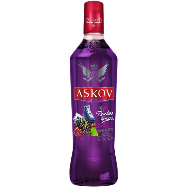 Encontraproduto.com.br - Vodka Askov Frutas Roxas 900Ml Cc