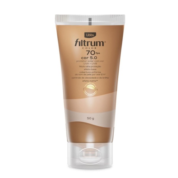 Protetor Solar Facial Libbs Filtrum Color FPS70 Cor 5.0 50g