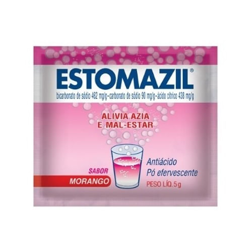 Encontraproduto.com.br - Estomazil Pó morango 5g 1 Envelope