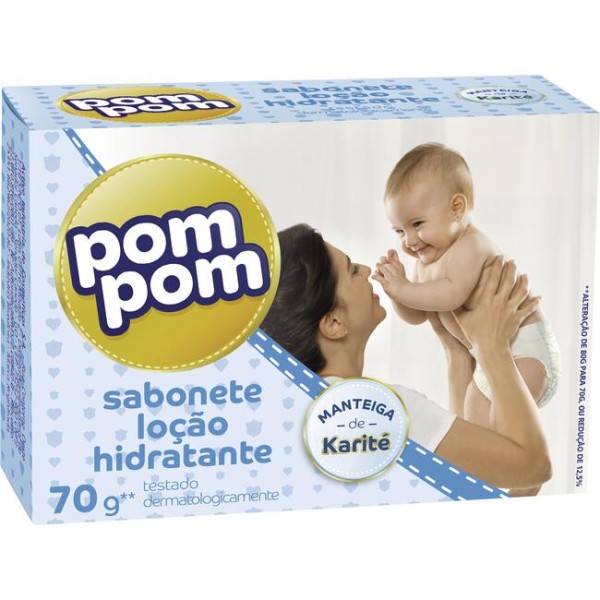 Sabonete Infantil Pompom Hidratante Unidade com 70g