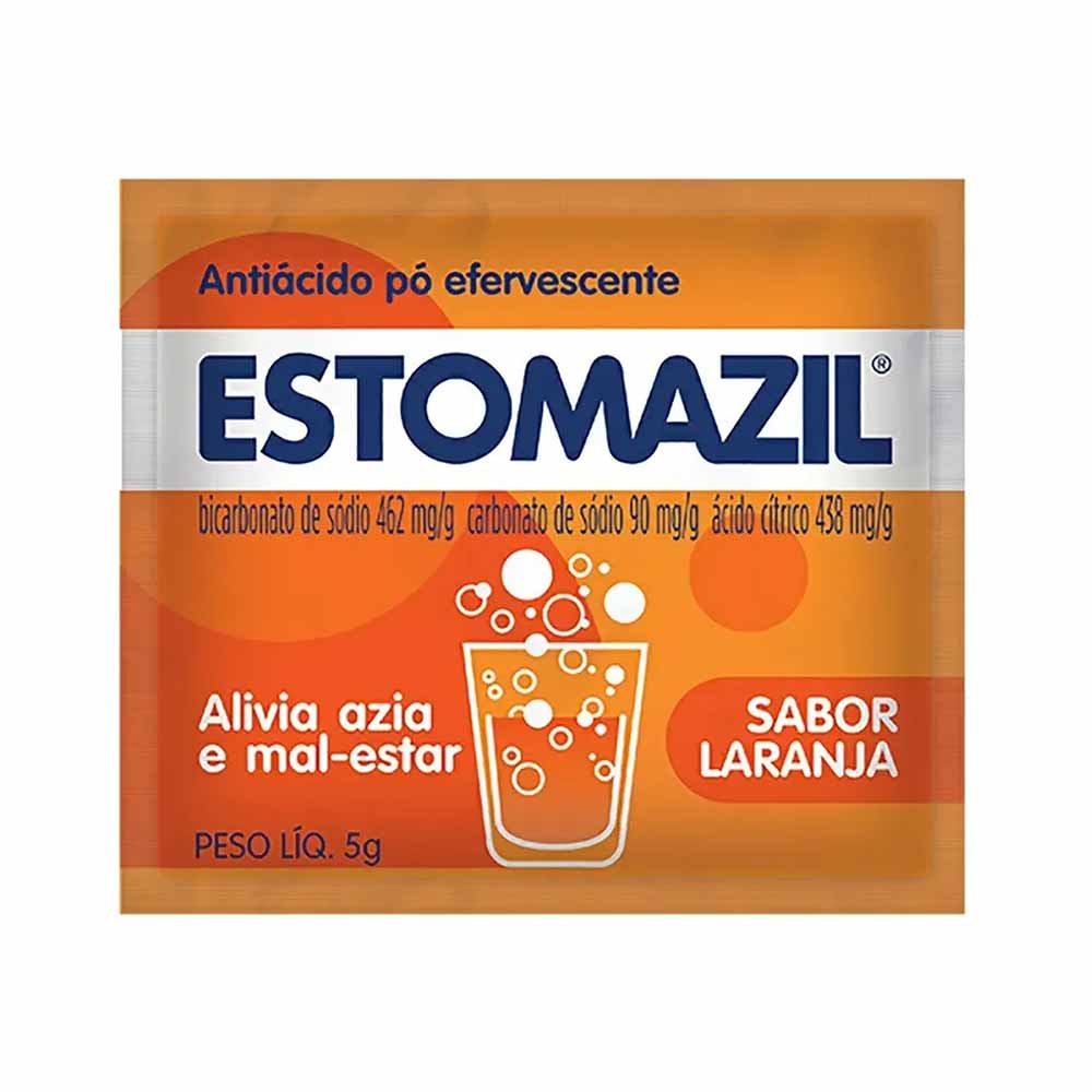 Encontraproduto.com.br - Estomazil Sabor Laranja Com 1 Envelope 5G