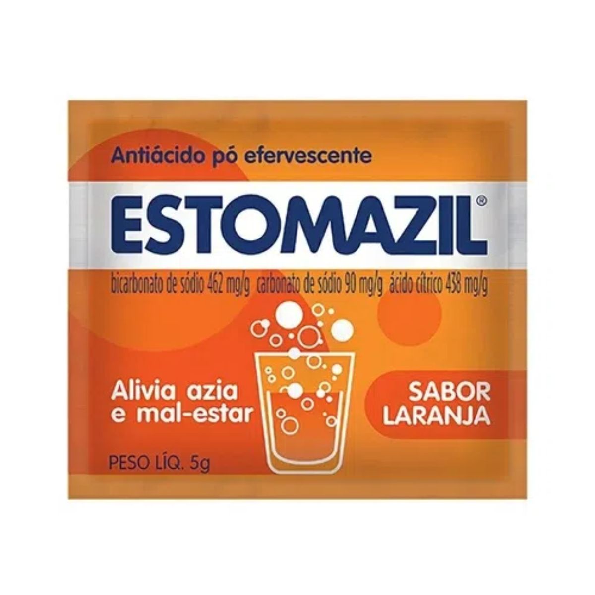 Encontraproduto.com.br - Estomazil Sabor Laranja Com 1 Envelope 5G