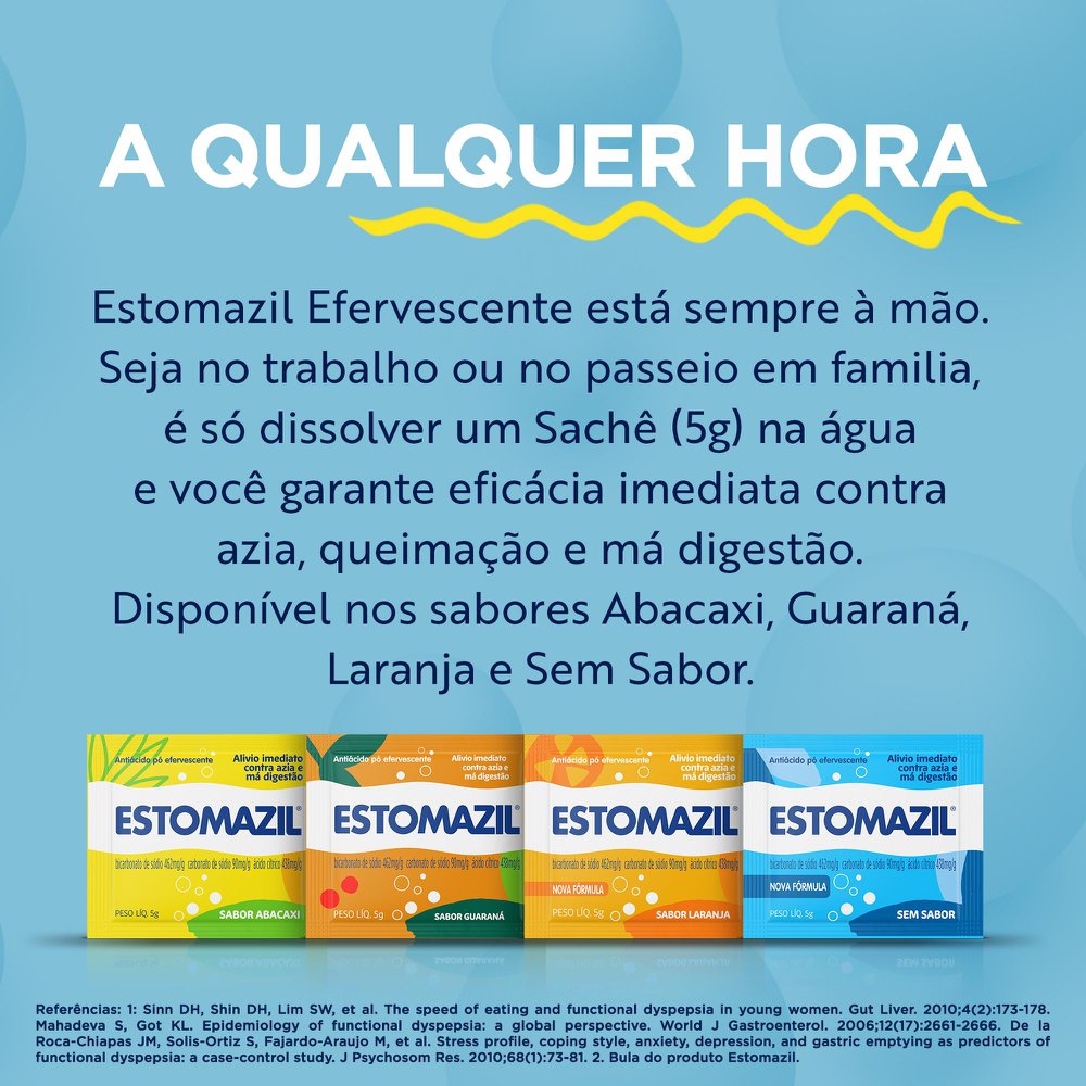 Encontraproduto.com.br - Estomazil Sabor Laranja Com 1 Envelope 5G