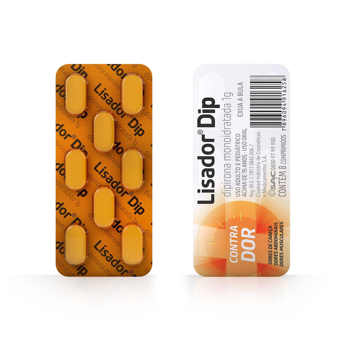 Encontraproduto.com.br - Lisador Dip Farmasa 1g Com 8 Comprimidos