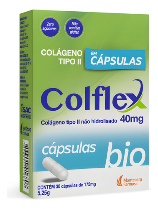 Encontraproduto.com.br - Colágeno Colflex Bio Tipo II Não Hidrolisado 30 Cápsulas