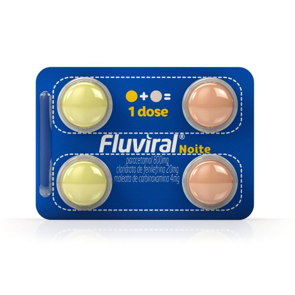 Encontraproduto.com.br - Fluviral Noite Com 4 Comprimidos