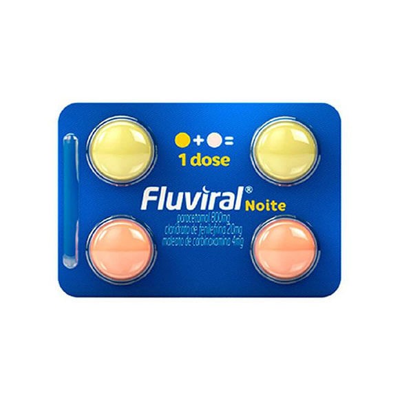 Encontraproduto.com.br - Fluviral Noite Com 4 Comprimidos