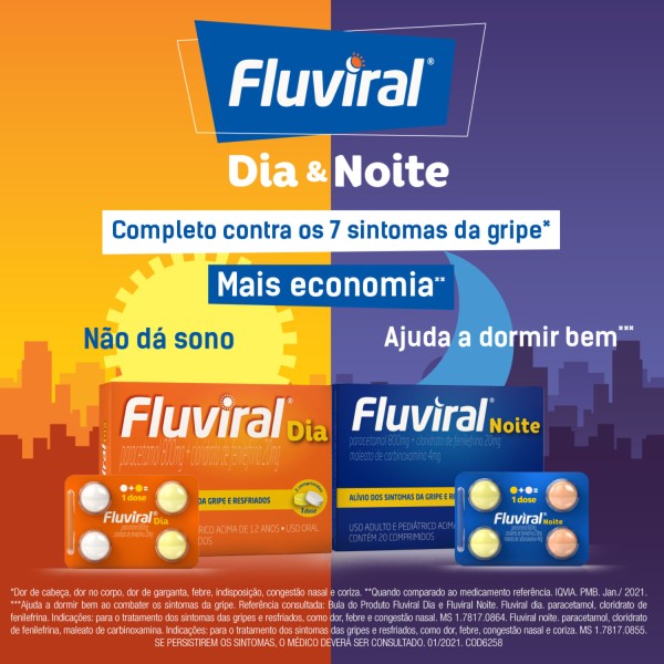 Encontraproduto.com.br - Fluviral Noite Com 4 Comprimidos