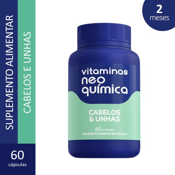 Encontraproduto.com.br - Vitaminas Neo Química Cabelos e Unhas c/60 Cápsulas