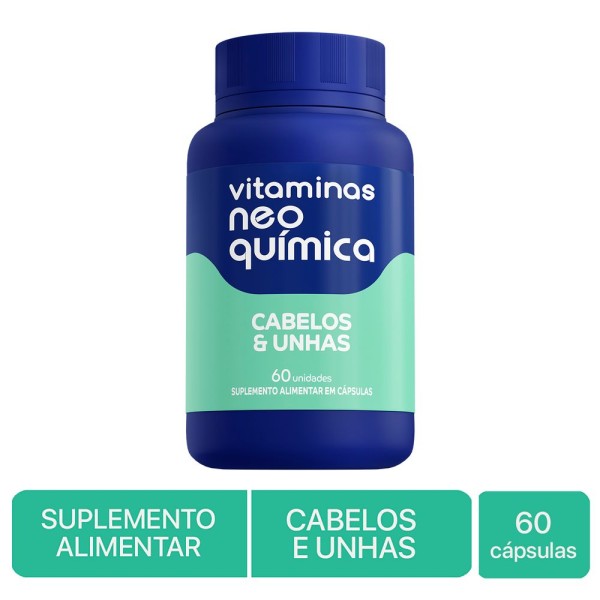 Encontraproduto.com.br - Vitaminas Neo Química Cabelos e Unhas c/60 Cápsulas